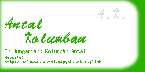 antal kolumban business card